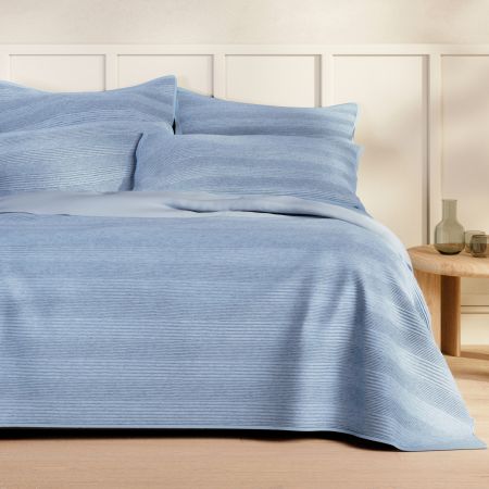 Tillier Bed Cover in Blue